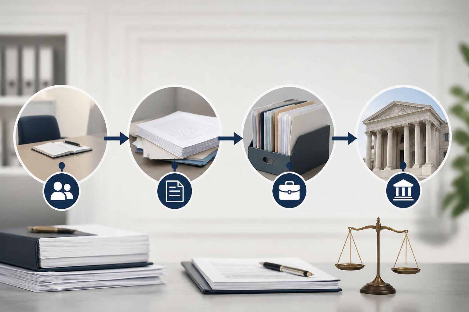 Illustration des étapes de consultation juridique en droit des étrangers