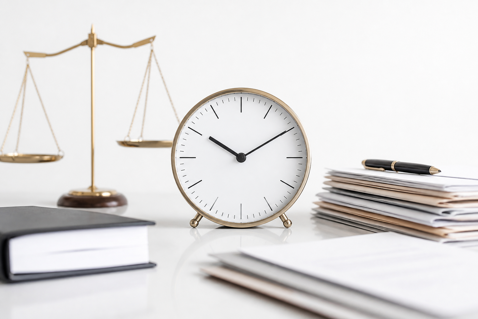 Horloge illustrant le délai d'attente dans la procédure de divorce