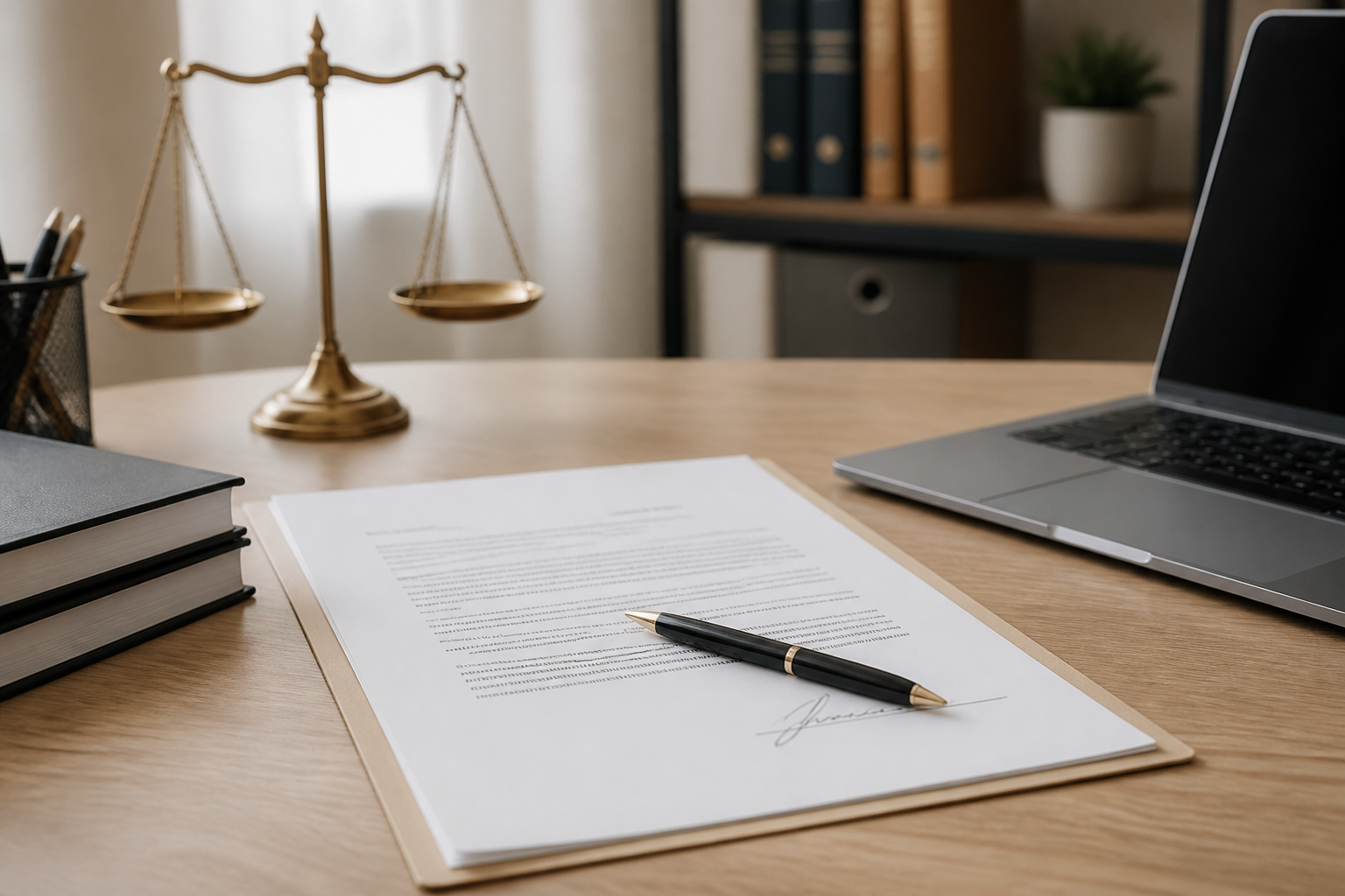 Signature d'une convention d'honoraires sur un bureau professionnel