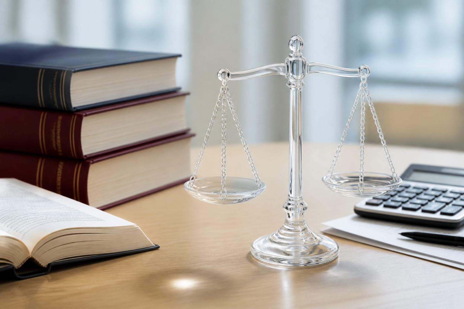 Balance de la justice transparente avec codes légaux français en arrière-plan