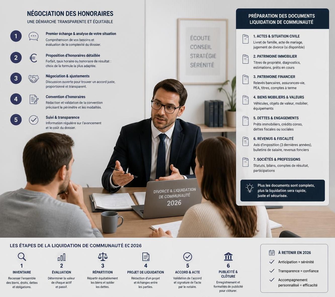 découvrez tout ce qu'il faut savoir en 2026 sur les frais de notaire lors d'un divorce avec liquidation de la communauté : conseils, calculs et démarches essentielles.